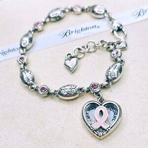 Brighton Power Of Pink Legacy Trust your Journey Link Bracelet Silver-plated